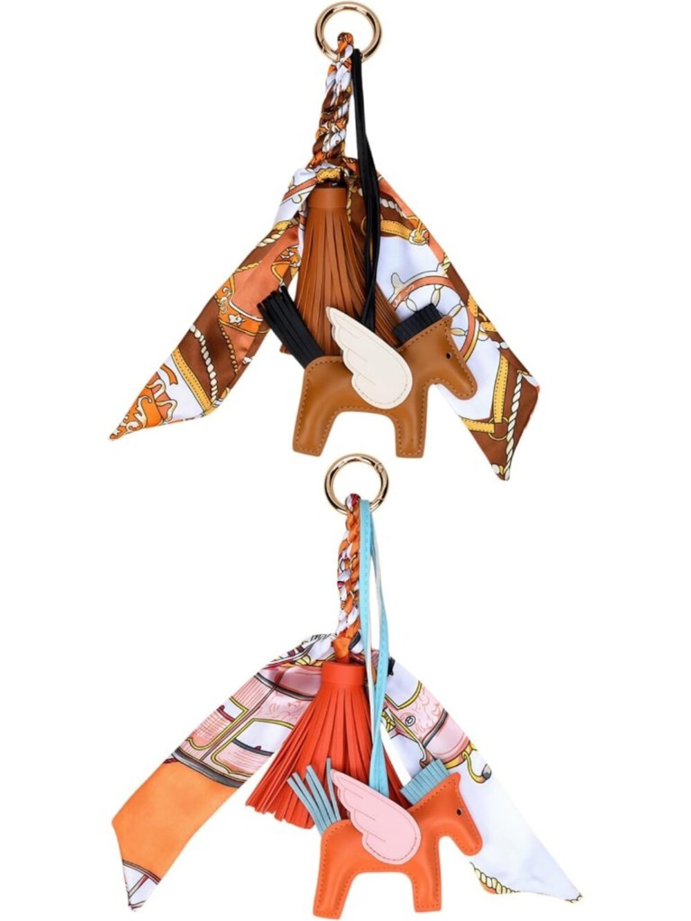 Stylish Horse Bag Charm - PU Leather Pony Purse Keychain with Bow & Tassel